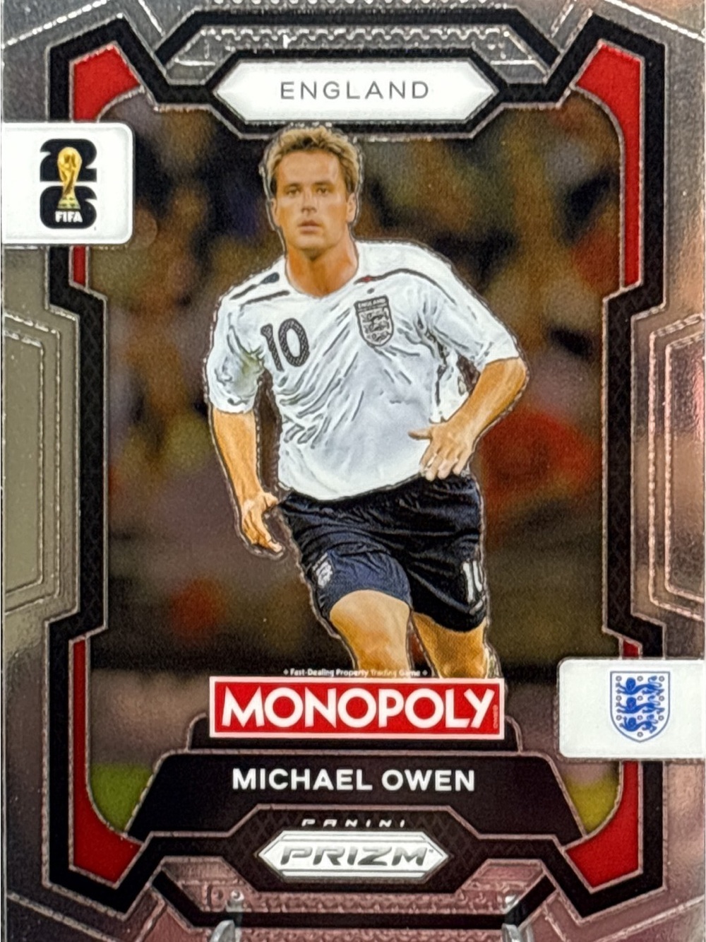 Panini Monopoly Prizm Michael Owen Soccer Card